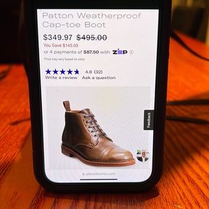 Allen Edmonds Patton Weatherproof Lace Up Brown Boots Size 11 D